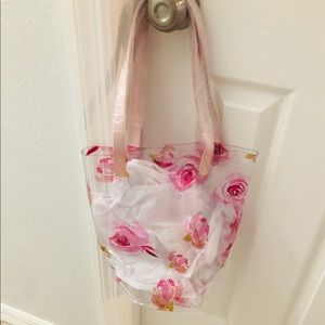 Clear Rose Plastic Shoulder Bag